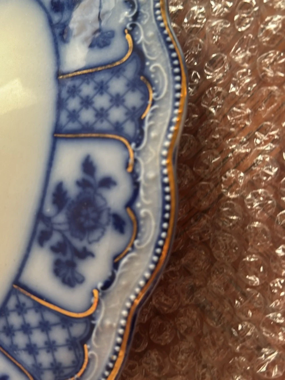 Antique W.H. Grindley Melbourne Flow Blue Lids Pair – 2 Available